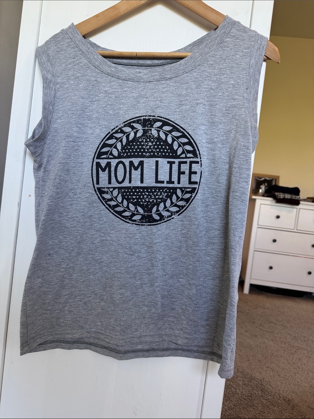 Mom Life Gray Graphic Tank